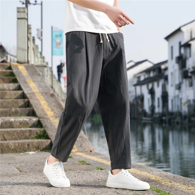 Cozy Up Men Oversize Wide Leg Pants Mens Straight Casual Ankle