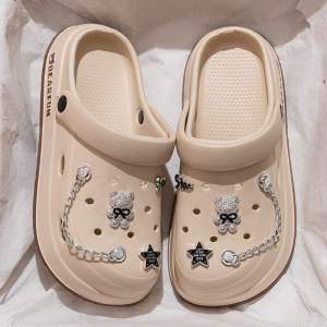 [Free Shipping] WomenS Thick-Soled Clogs For Outdoor Wear 2026 New Model Beach Sandals Non-Slip And Odor-Resistant Eva Closed-Toe Slippers For Women In Summer
