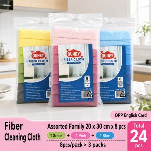 Kitchen Cleaning Cloth Bundle Set / Absorbent Fiber Dish Towels / Reusable Silver Mesh Cloth Packs