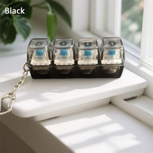 DADOMYD Đồ chơi keycap tự làm Đồ chơi giảm căng thẳng bàn phím Đèn bảy màu Giảm căng thẳng Nút bấm ngón tay Hài hước Nút bấm ngón tay Móc khóa bàn phím Người lớn