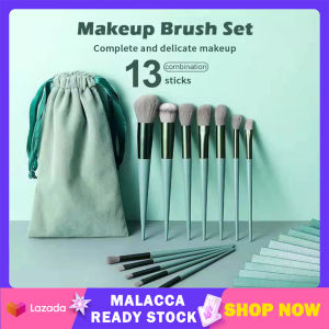 Soft Makeup Brushes 13Pcs/Set Matcha Green Comestics Powder EyeShadow Foundation Highlighter Blush Fluffy Makeup Brushes Beginner Beauty