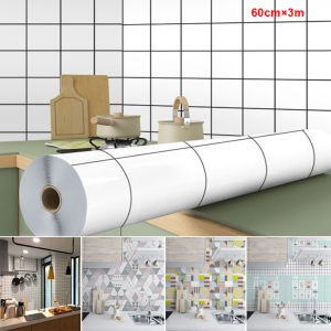 Bestenrose 60Cm X 3M อลูมิเนียมฟอยล์/พีวีซีมีกาวในตัวน้ํามันวอลเปเปอร์ป้องกันตู้ติดผนังครัวสติกเกอร์