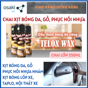 Chai Xịt Bóng Gỗ Da Nhựa Nhiều Bề Mặt Khác Nội Thất Gia Đình Ô Tô Xe Máy Chai Xịt Phục Hồi Nhựa Nhám Telox Wax (550ml)