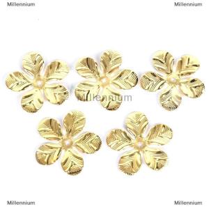 [COD] Millennium 50 cái bộ cổ điển kim loại hoa Filigree Slice Charms trang sức DIY Craft phát hiện