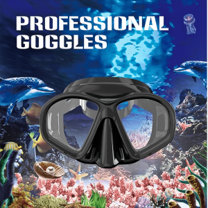BERGARANSI TaffSPORT Kacamata Selam Pria dewasa anti kabut tembak ikan Scuba Diving Snorkeling M24