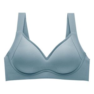 Nouvell Seamless Lolita Sytle Bras For Women Black Blue Green Khaki Lingerie Plunge Push Up Minimizer Padded Grils Underwear