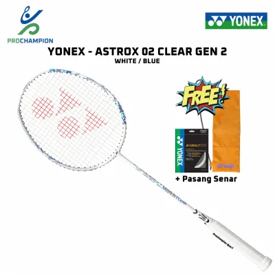 Raket Badminton YONEX Astrox 02 Clear Gen 2 White Blue