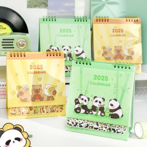 TINGTIAN Kalendar Panda Animal Calendar Standing Flip Planning Capybara Desk Calendar Portable Agenda 2025 Calendar Ornaments Itinerary Record