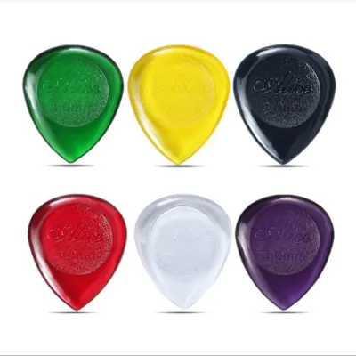 【FURONGHUA】 Set of 6 Alice Stubby Picks Glass like Surface Swift and Accurate Picking