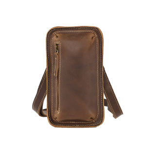 Vintage Crazy Horse Leather Crossbody Bag Mens Belt Loop Waist Pack Genuine Cowhide Mini Phone Pouch Trendy Retro Purse2026