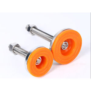 Heavy duty adjustable foot cup model PVC shock-absorbing support foot iron block non-slip adjustment fixed foot yellow grain