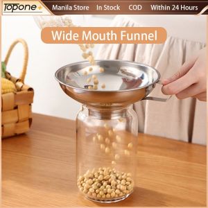 2 Size Wide Mouth Canning Funnel Cup Hopper Filter For Oil Wine Water Spices Kitchen Tools Gadgets