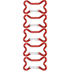 5PCS EDC Carabiner Aluminum Alloy Bone-Shaped Keychain Camping Fishing Backpack Quick-Hang Carabiner Hook Outdoor Accessories