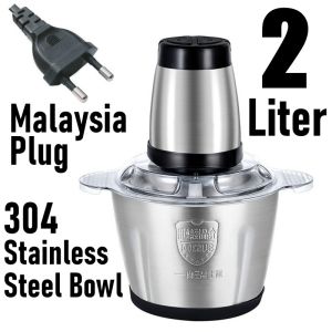 New Arrival Discount 2L Stainless Steel Electric Meat Mincer Chopper Food Processor Blender Grinder - Stainless Steel Meat and Vegetable Grinder