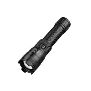 Senter Led Digital Super Terang Zoom Jarak Jauh Flashlight Rechargeable