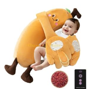 E7CE Baby Patter Soothing Pillow for Sleep Cartoon Banana Pattern Patting Sleep Toy Toddler Startle Prevention Patting Doll2026