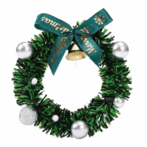 MMLUCK Creative 3D Christmas ic Wreaths Mini Handmade Christmas Wreaths Decoration Artificial ic Sticker Simulated Christmas Garland Christmas Decoration