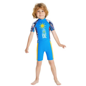 [Legend1] Childrens Swimsuit Boys Swimsuit Short-Sleeved Beach Sunscreen Professional Training Swimsuit