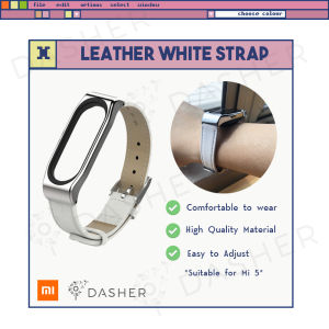 Mi Band 5 Leather Strap for MiBand 5 Smart Watch Replacement Bracelet