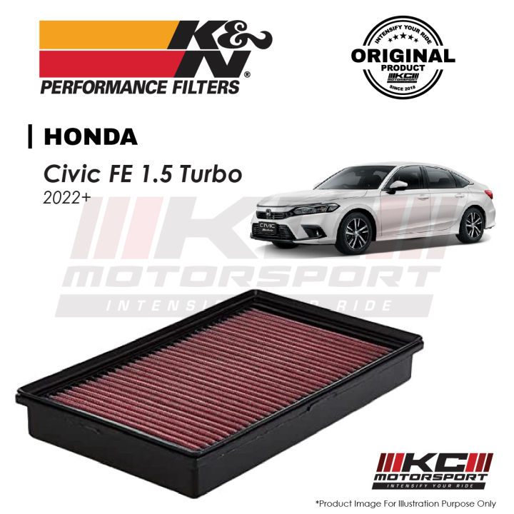 Honda Civic FE 1.5 Turbo 2022+ K&N KN Drop In Performance Air Filter