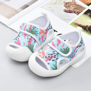 【SG SELLER】Kids Baby Sandal Boys Girls Infant Prewalker Soft Non-slip Shoes 0-3 Years Mesh Sandals