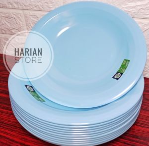 12 PCS PIRING MAKAN MELAMIN GOLDEN FYING CAP IKAN MELAMIN SNI ORIGINAL