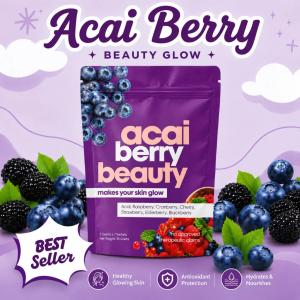 Acai Berry Berry Powder Beauty Drink Organic 7-in-1 Mixed Rich in Antioxidants Fiber Vitamins 巴西莓粉美容饮料有机7合1混合饮料，富含抗氧化剂、纤维和维生素