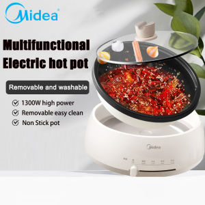 Midea Split Electric Cooker Pot 1300W 4L Multi Non Stick Frying Pan Grill Food Household Hot Pot