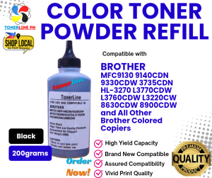 Brother Color Toner Powder 200 grams Compatible Cyan Magenta Yellow Black