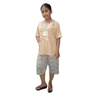 baju tidur wanita dewasa jumbo murah kekinian polos bordir bb max 85kg bahan kaos serian muda