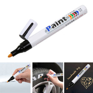 ZEEMIN 1pcs White Waterproof Cars Wheel Tire Oily Mark Pen Auto Rubber Tyre Paint Pen Cd Metal Permanent Paint Marker Graffiti Touch Up