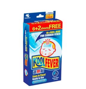 KoolFever Kool Fever Relief Body Heat Cooling Patch Headache Baby Children Adult cooling patch demam Cool Fever 退热贴
