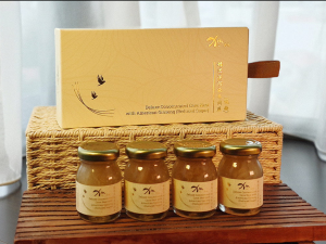 XIN Birds Nest: Deluxe Concentrated Cave Nest with American Ginseng (Reduced Sugar) 42ml x 4 bottles