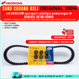 Vanbelt set roller Beat Karbu Ori Vanbelt Scoopy karbu Original Vanbelt Spacy karbu Original Honda AHM Vanbelt set Roller Beat karbu KVY Original HONDA GENUINE PART
