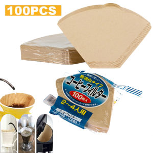 COD 100pcs Set Coffee Paper Filter for Coffee Hand-poured Coffee Filter Drip 2-4 Cup New In Stock