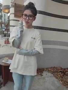 Summer Ice Silk Arm Sleeve Sunscreen Outdoor Anti Ultraviolet Beach Sun Protect Breathable Pure Color Thin Gloves For Women