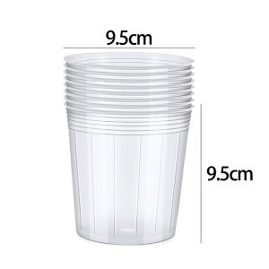 50Pcs Clear Nursery Pots with Drainage Hole Home Garden Orchid Nursery Cup Seedling Starting Grow Bag Soft Plastic Plant Growth Pots