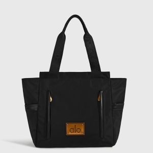 ALO Women Nylon Tote Bag Large Capacity Casual Shoulder Handbag Multi Pockets Side Pouch Design Daily Work Shopping Travel Bag