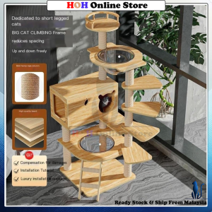 Wooden Cat Tree House Series Premium Sisal Post Scratcher Pets Kitten Scratching Post Board Climbing Frame