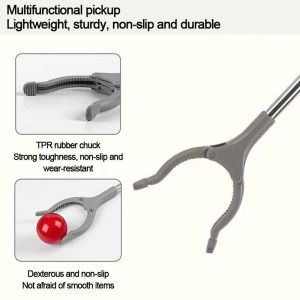 Goodshop Foldable Stainless Steel Picker Garbage Clip Household Picker Large Clamping Force clip
