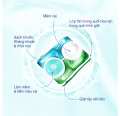 Combo 3 Túi Viên Giặt Quần Áo KA pod 4trong1 làm sạch sâu, kháng khuẩn, giữ màu vải (36/40 viên). 