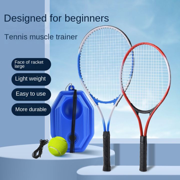 New Tennis Racket 27 inch Single Tennis Trainer Beginner Double