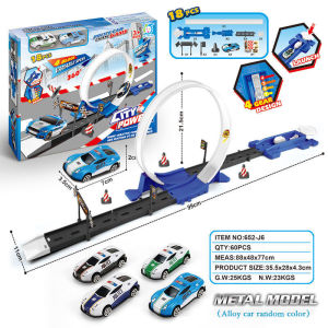 Anak-anak Ejector Railcar Mobil Track Racing Set Mainan Mobil Rel Balap Mobil Mainan Anak