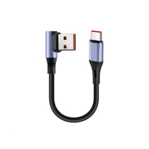 Short USB to USB C Charging Cable Line 90 Degree Bend/Straight Head 15/30cm Length Charging Wire for USB C Devices