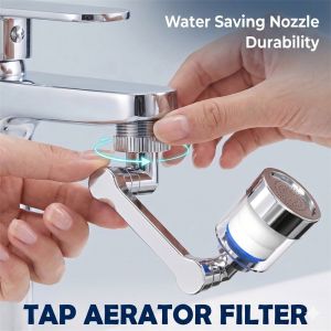 1080 Swivel Water Tap Filter Extender For BTO HDB Universal Kitchen Basin Splash Guard Foldable Mechanical Arm