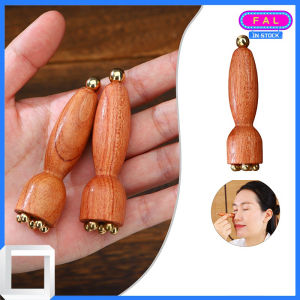 Eye Massage Tool Copper Eye Massager Real Wood Roller Relaxing Eye Care Tool For Dark Circle Wrinkle Care
