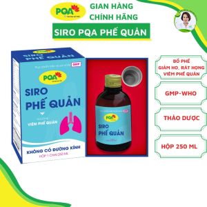 Siro PQA Phế Quản giúp bổ phế hỗ trợ hạn chế ho nhiều giảm tăng tiết đờm giảm đau rát họng do viêm họng viêm phế quản