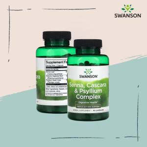 SwansonPH | Swanson Senna Cascara & Psyllium Complex 90 Capsules Digestive Health Triple-Action Support Herbal Supplement