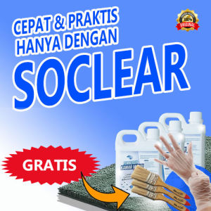 SOCLEAR - Bunding Isi 3 Cairan Pembersih Kamar Mandi Penghilang Kerak Toilet Praktis GRATIS Kuas