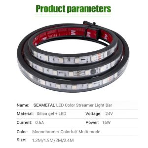 Lampu Led Hias Selang Outdor 10 Meter Warna-Warni RGB Eksterior Natal Taman 1.2/1.5/2/2.4M 24V Waterproof